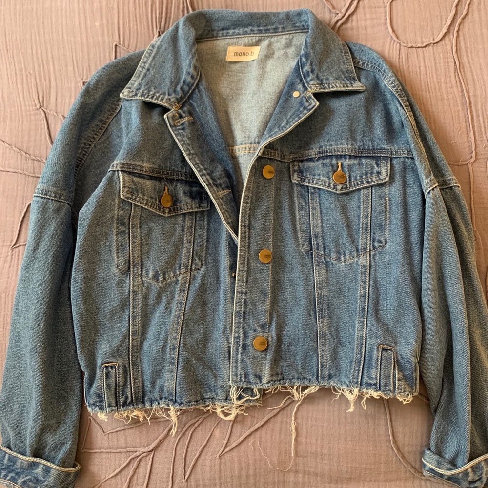 Mono B denim cropped jacket